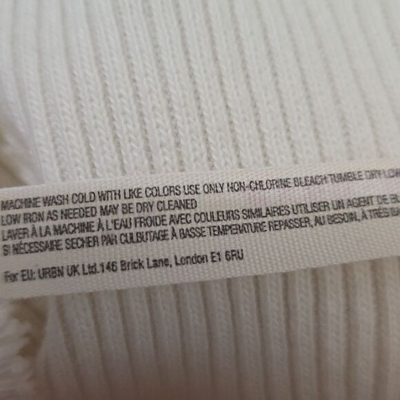 Free People Cream Ribbed Dress size medium - Picture 6 of 6